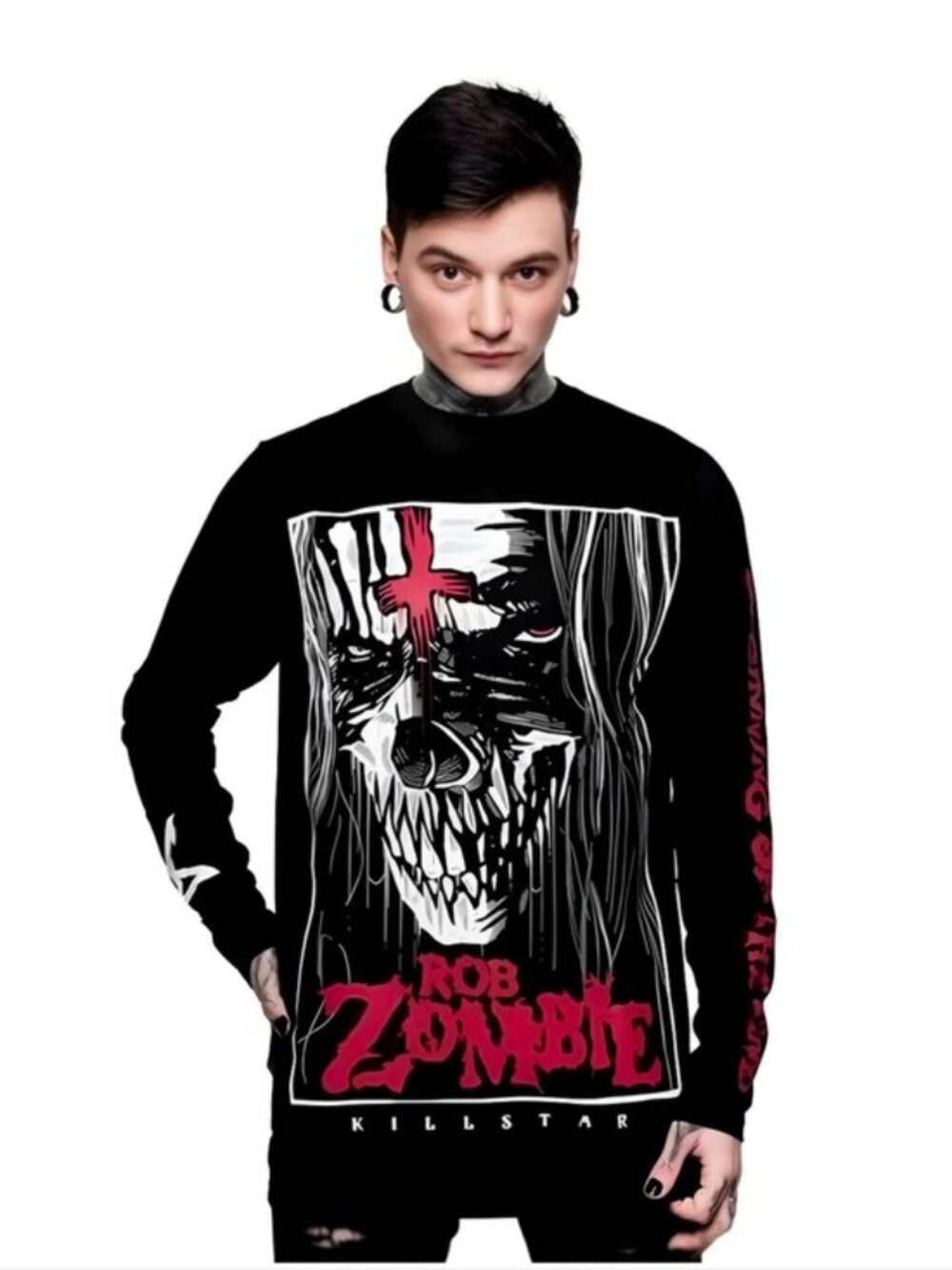 Killstar Rob Zombie Hellbilly Deluxe The End Long Sleeve Top Pentagram Tee Sz S